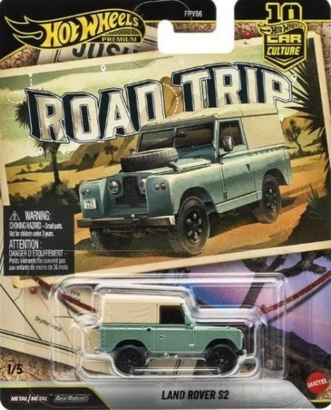 Prémiový Land Rover S2 s autíčkem Hot Wheels Road Trip Culture