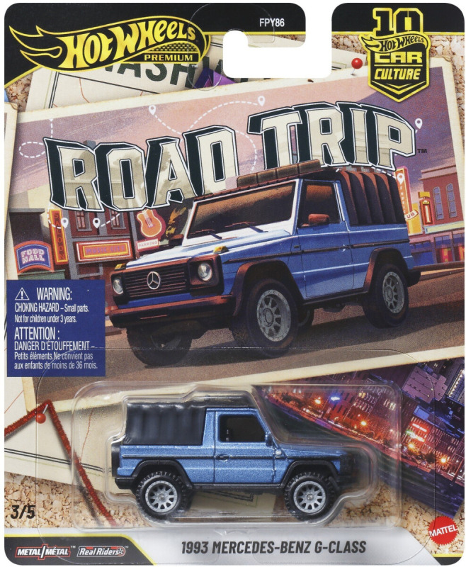 Hot Wheels Premium 1993 Mercedes-Benz třídy G Road Trip Car Culture