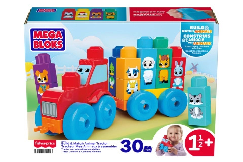 Mega Bloks traktor se zvířátky