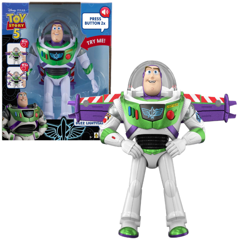 Mattel Disney Pixar Toy Story 5 interaktivní figurka Buzz Rakeťák 27 cm (anglické hlášky)