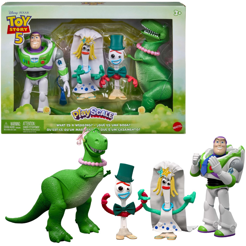 Mattel Disney Toy Story 5 PlayScale sada figurek svatba Forkyho a Karen Beverly