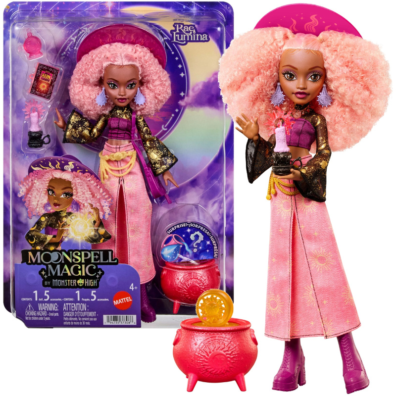 Monster High moonspell magic panenka Rae Lumina 26 cm s doplňky
