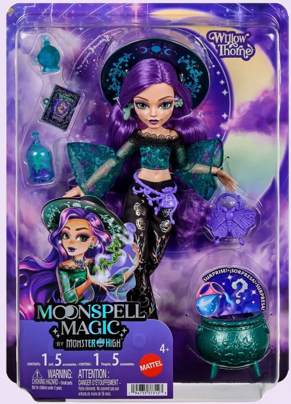Monster High moonspell high willow thorne panenka 26 cm s doplňky