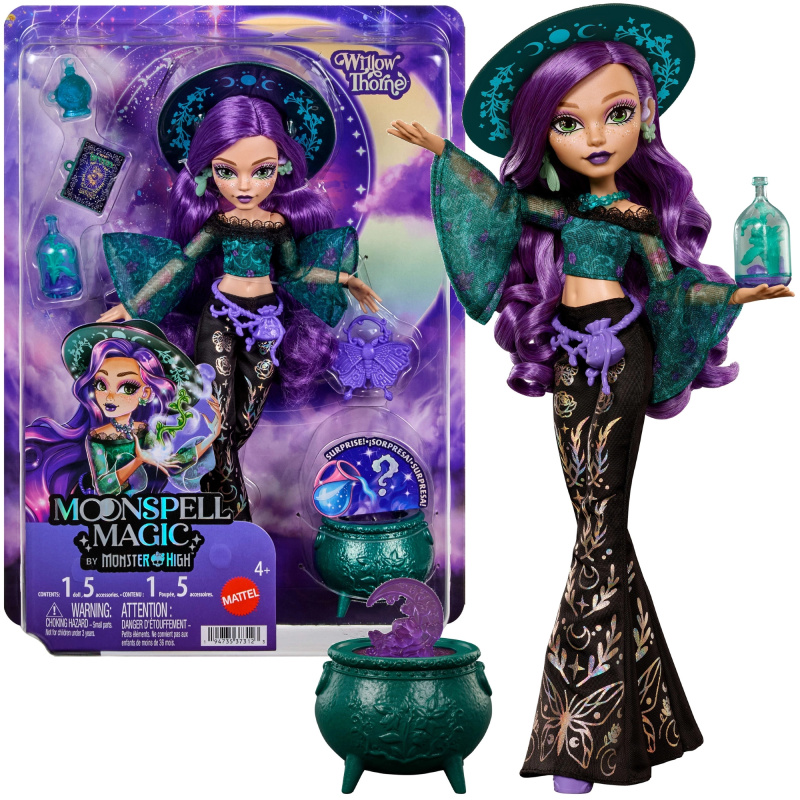 Monster High moonspell high willow thorne panenka 26 cm s doplňky