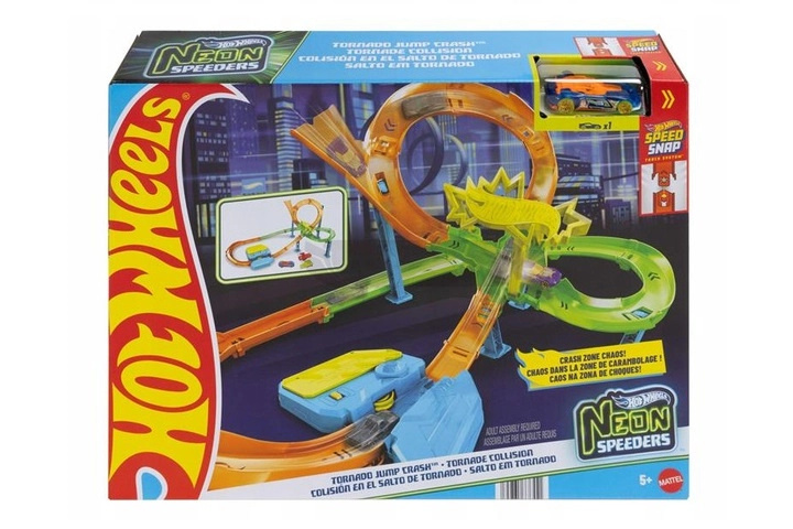 Hot Wheels neonová závodní dráha Tornado jump crush neon speeders