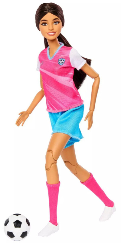 Mattel Barbie team roll and reveal fotbalistka s doplňky
