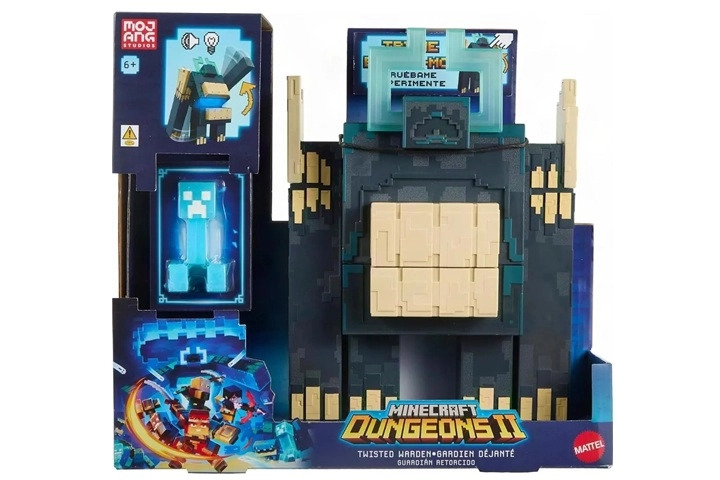 Interaktivní figurka Minecraft Dungeons útočící Warden s Creeperem
