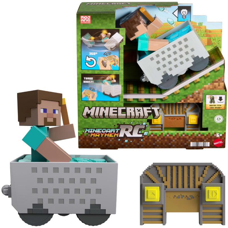 Minecraft RC důlní vozík se Stevem