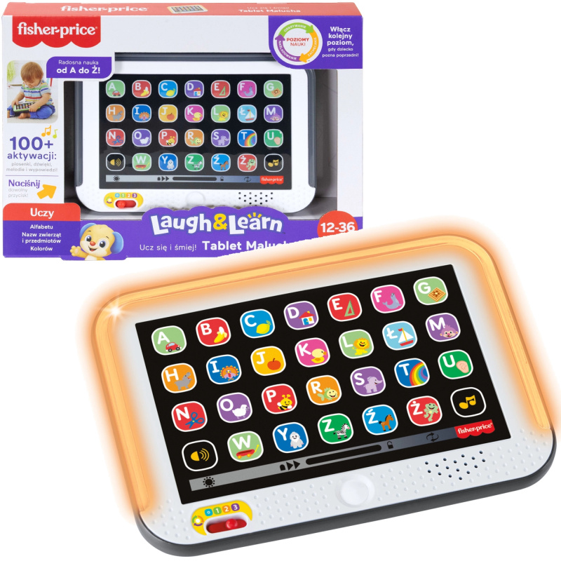 Interaktivní vzdělávací tablet pro nejmenší Fisher-Price s více než 100 zvuky (polsky)