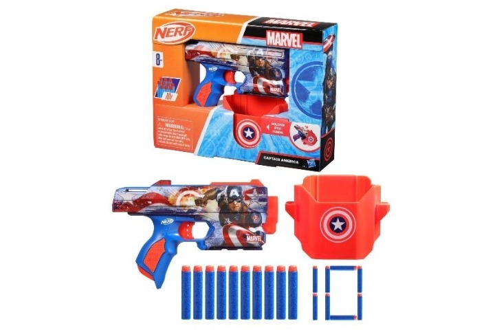 NERF Marvel blaster Kapitán Amerika s 10 šipkami