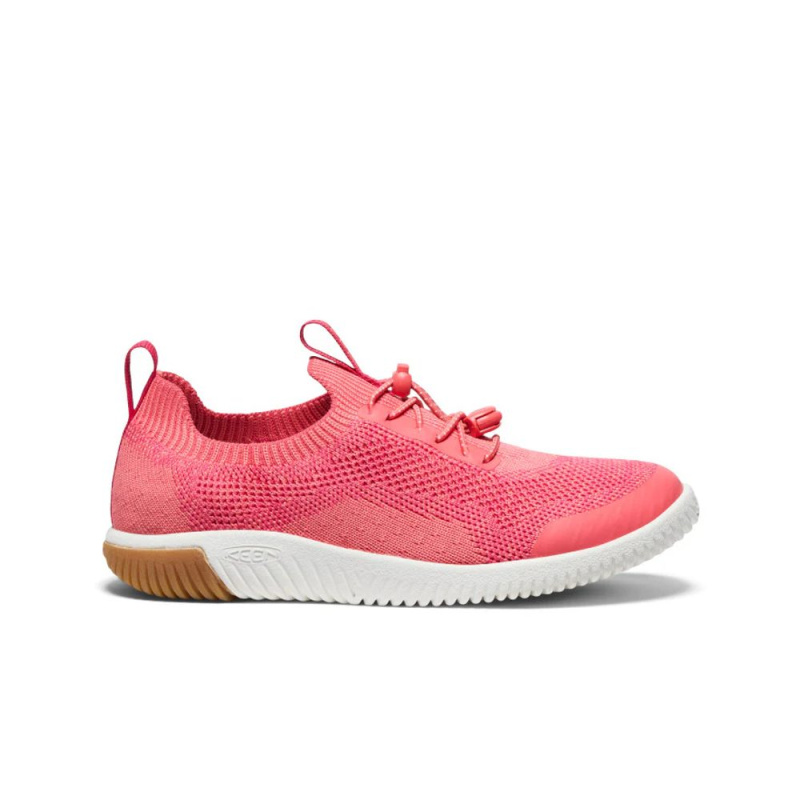 Dívčí tenisky barefoot kompromis KEEN KNX KNIT LACE YOUTH dubarry/star white - 37