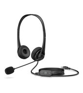 HP Stereo USB-A sluchátka černá