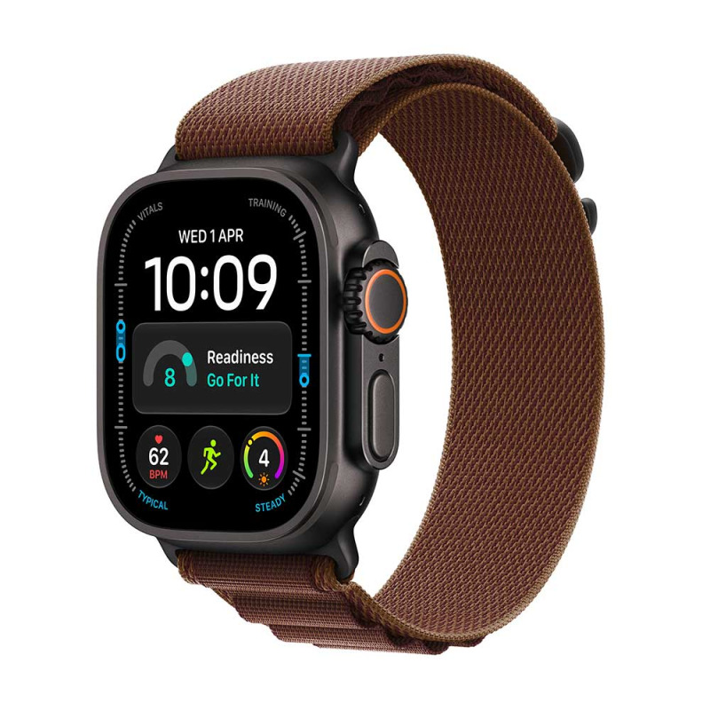 Apple Watch Ultra 4 Black Titan, Burgund Alpine,S chytré hodinky