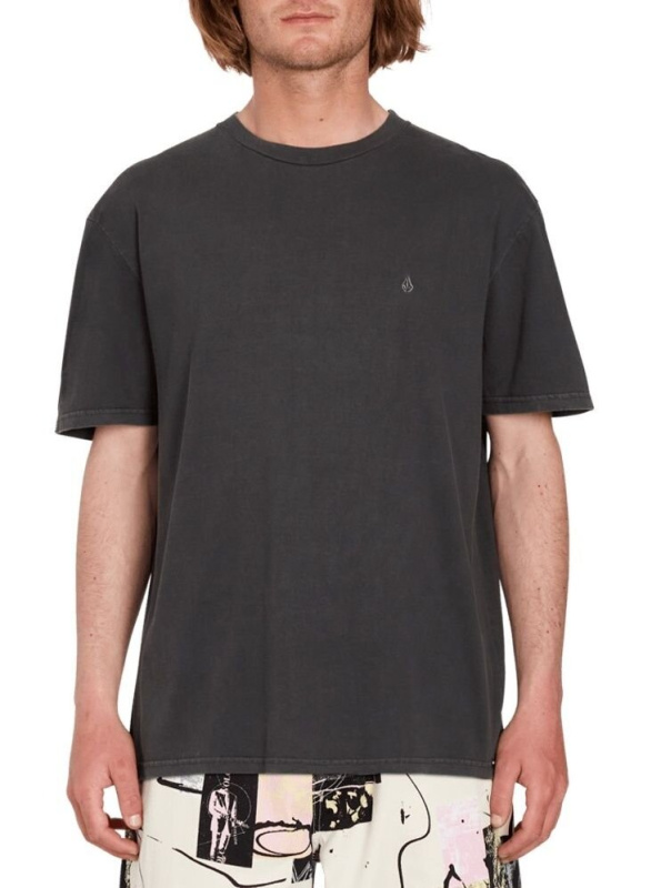 Volcom pánské tričko Solid Stone Emb Sst Black | Černá | Velikost M