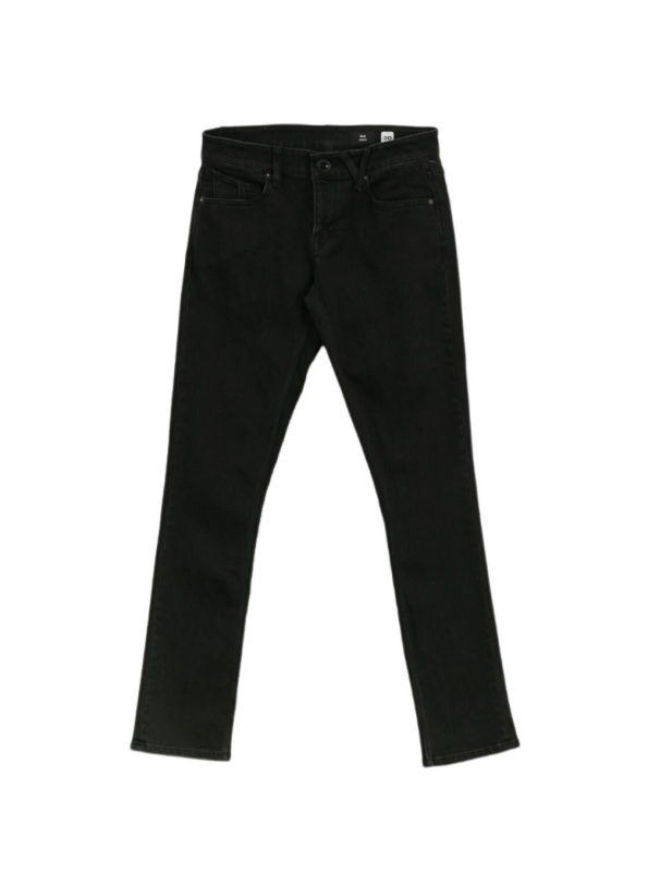 Volcom pánské kalhoty 2X4 Denim Black Out | Černá | Velikost 36 x 34