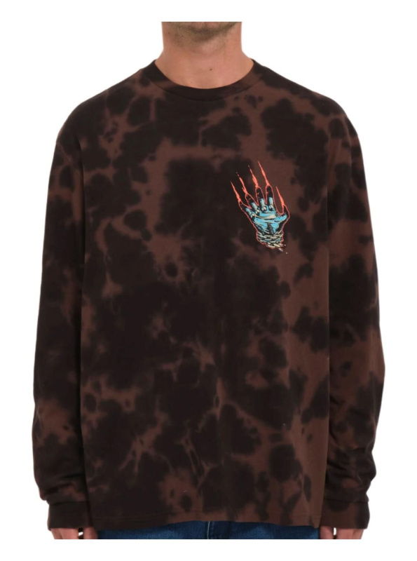 Volcom pánské tričko Fa Max Sherman Lst Bitter Chocolate | Hnědá | Velikost M | 100% bavlna