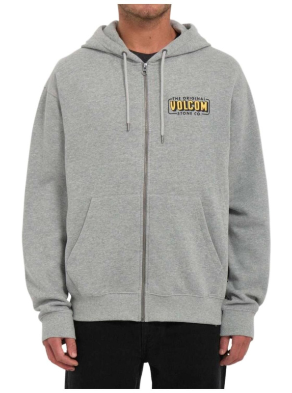 Volcom pánská mikina Watanite Zip Fleece Heather Grey | Šedá | Velikost L