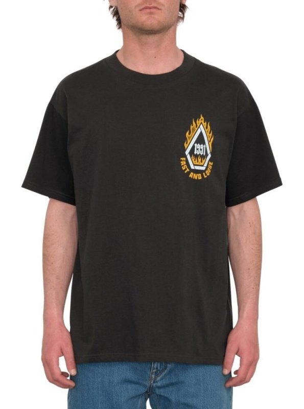 Volcom pánské tričko Skate Vitals Fast N Loose Sst Stealth | Šedá | Velikost XL