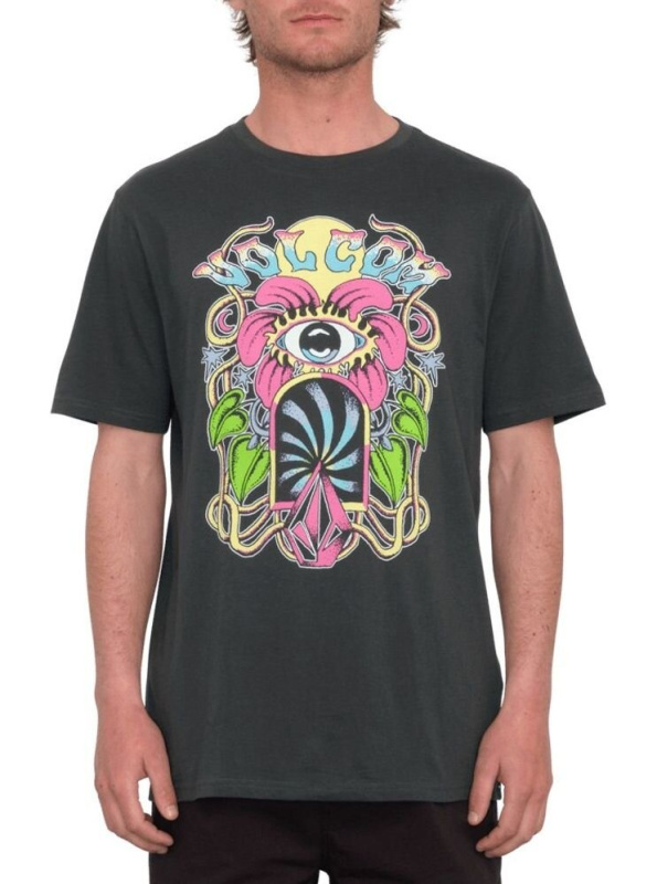 Volcom pánské tričko Eye See Yew Sst Stealth | Šedá | Velikost M | 100% bavlna