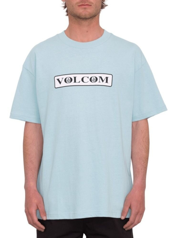 Volcom pánské tričko V Ent Stone X2 Sst Celestial Blue | Modrá | Velikost L | 100% bavlna