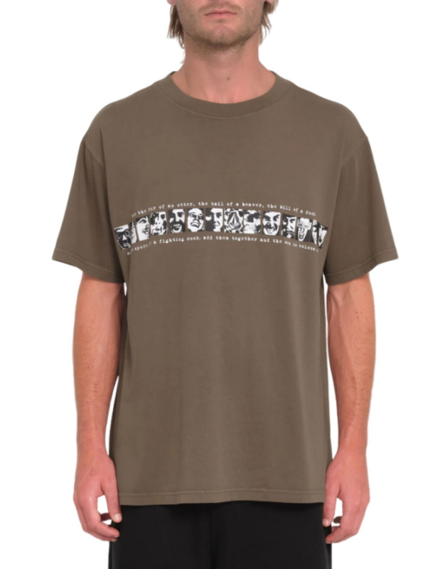 Volcom pánské tričko Skate Vitals Remy Sst 2 Dark Earth | Hnědá | Velikost M | 100% bavlna