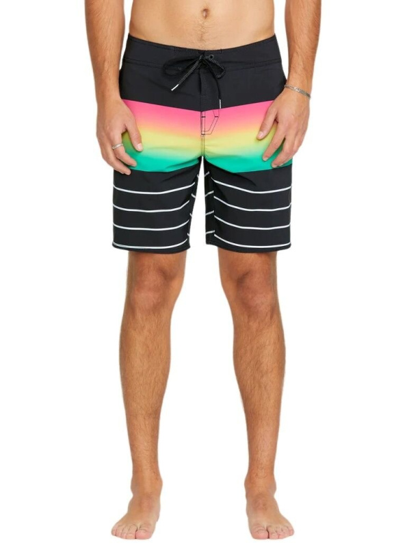 Volcom pánské plavky Quarta Fade Mod 19 New Black | Černá | Velikost 34