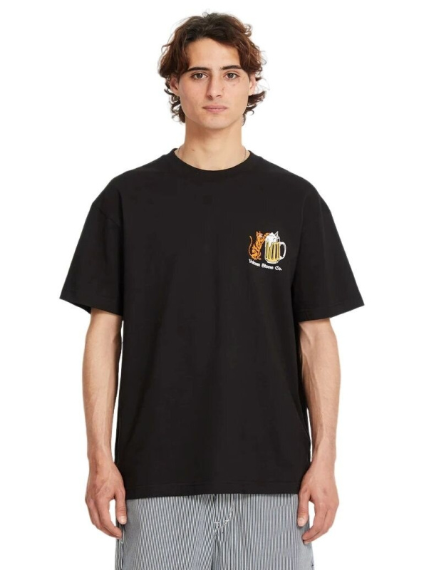 Volcom pánské tričko Curious Cat Black | Černá | Velikost XL