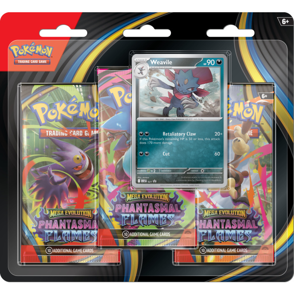 Pokémon TCG: ME02 Phantasmal Flames - 3 Blister Booster
