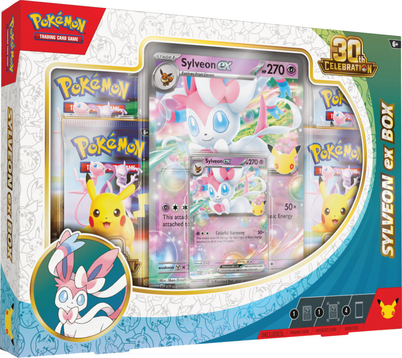 Pokémon TCG: 30th Celebration Sylveon – ex Box