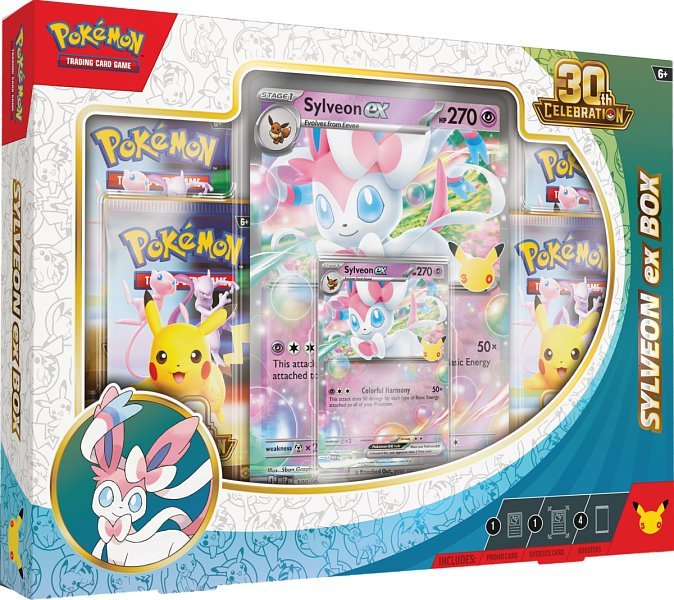 Pokémon TCG: 30th Celebration Sylveon – ex Box