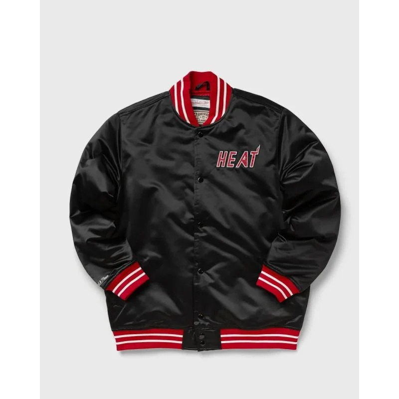 Mitchell & Ness NBA Miami Heat M OJBF3413-MHEYYPPPBLCK pánská saténová bunda XXL