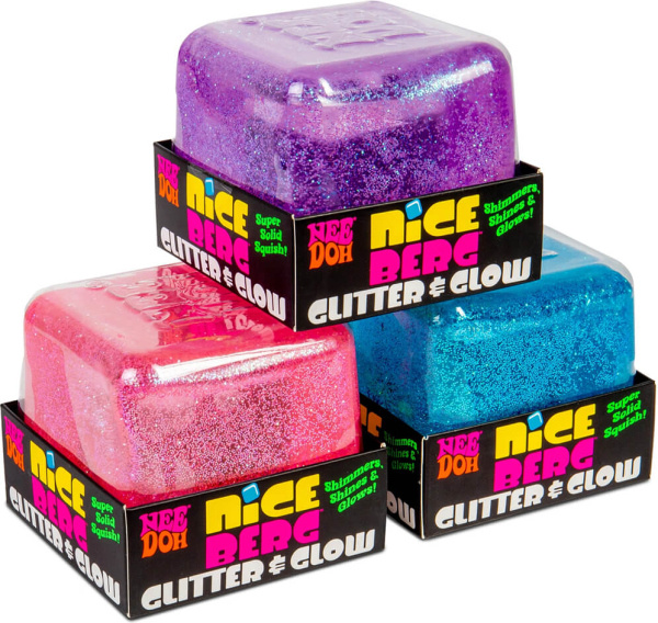 Schylling NeeDoh Mačkací kostka Nice Berg třpytivá