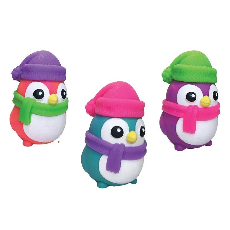 Schylling NeeDoh Mačkací tučňák svítící ve tmě