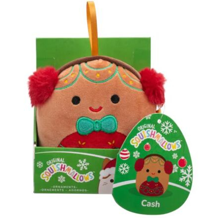 SQUISHMALLOWS Vánoční ozdoba Perníček - Cash, 10 cm
