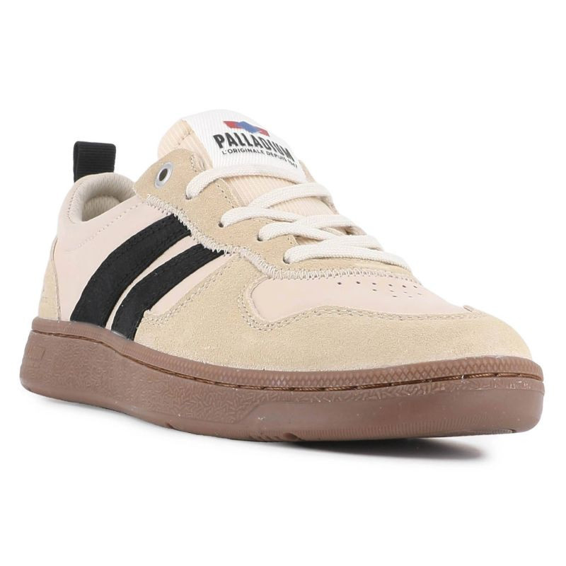 Palladium Pallacup Flame OG 74484-102-M Mandlové mléko/černá barva EU 43