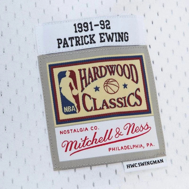 Mitchell & Ness NBA Cracked Cement Swingman Jersey Knicks 1991 Patrick Ewing M TFSM5934-NYK91PEWWHIT Mr M