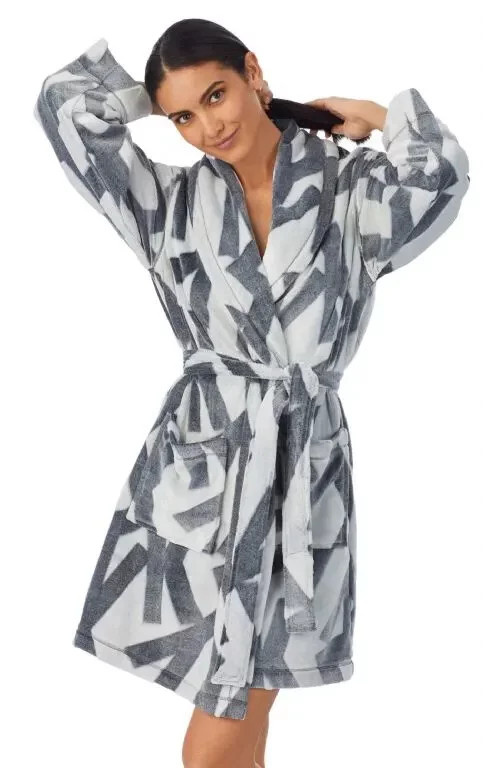Dámský župan YI2222688F 031 šedý - DKNY XL