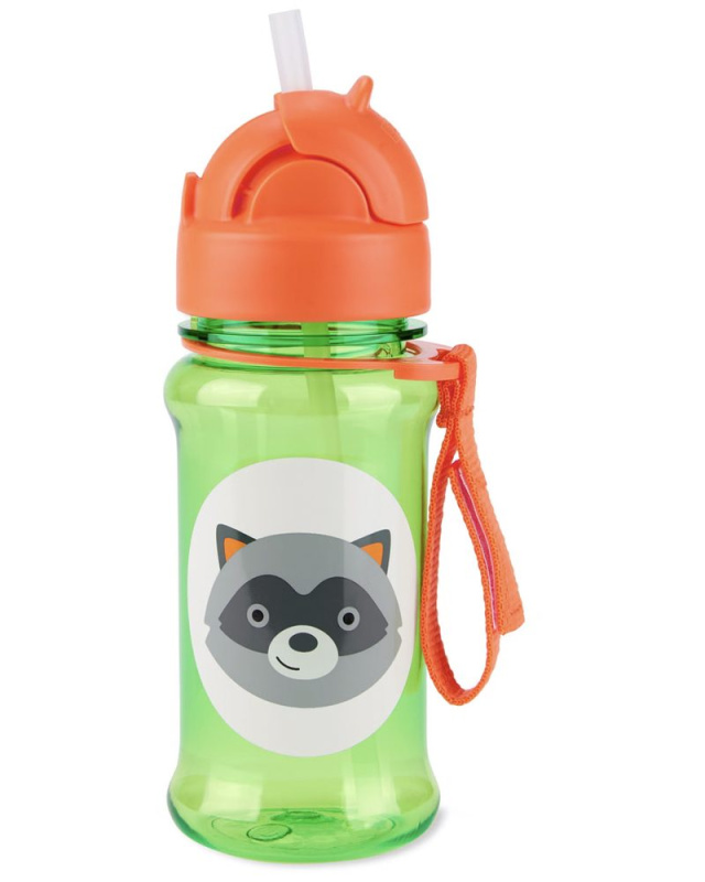 Skip Hop Zoo tritanová láhev s brčkem medvídek mýval 355 ml