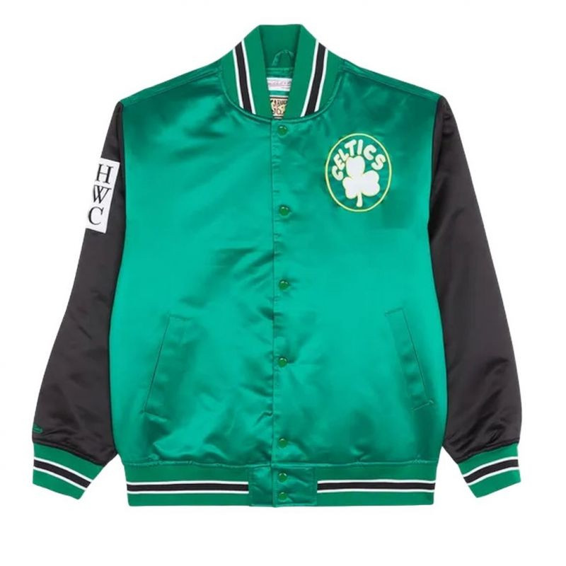 Mitchell & Ness NBA Boston Celtics Primetime Heavyweight Satin Jacket Vintage Logo Celtics M JK8453-BCEKYGN pánské m