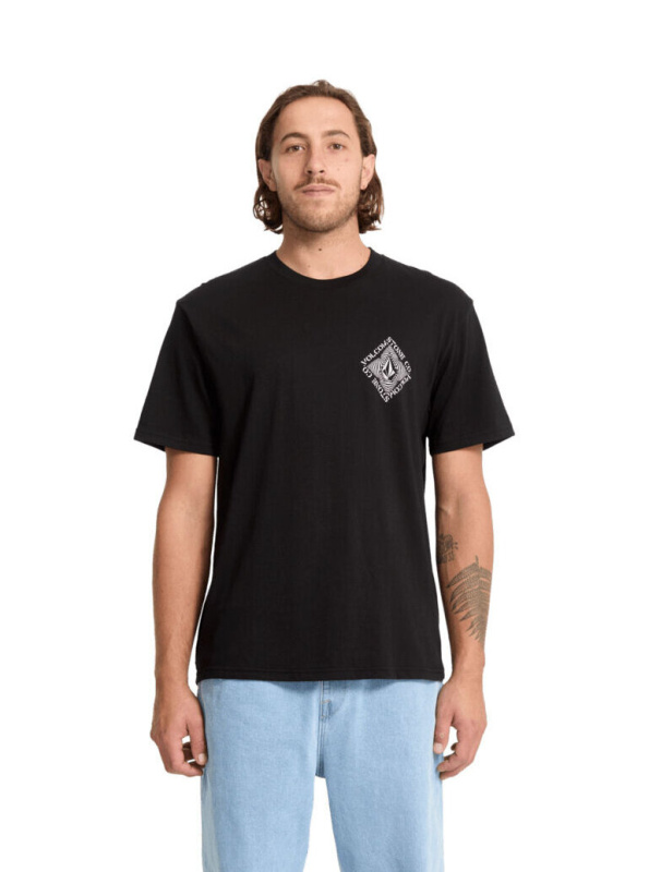 Volcom pánské tričko Obtical Black | Černá | Velikost L | 100% bavlna