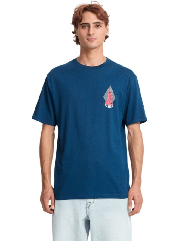 Volcom pánské tričko Psychback Cosmic Blue | Modrá | Velikost L | 100% bavlna