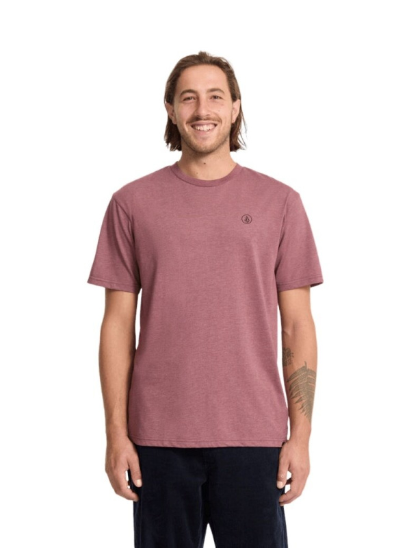 Volcom pánské tričko Circle Blanks Merlot | Červená | Velikost XL