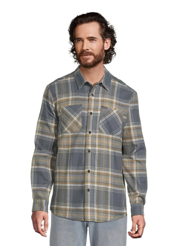 Volcom pánská košile Netastone Flannel Ls Dark Slate | Šedá | Velikost L | 100% bavlna