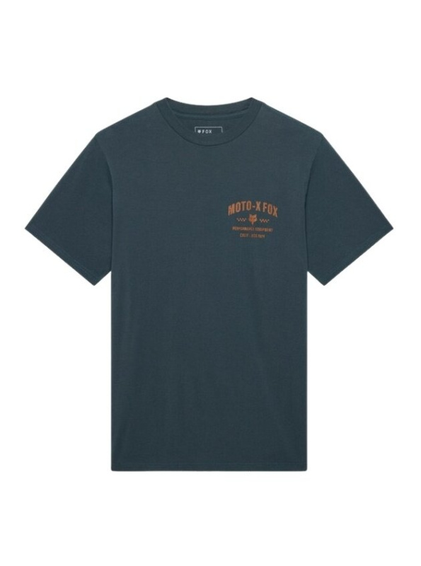Fox pánské tričko Supply 195 Original Ss Deep Cobalt | Modrá | Velikost M | 100% bavlna