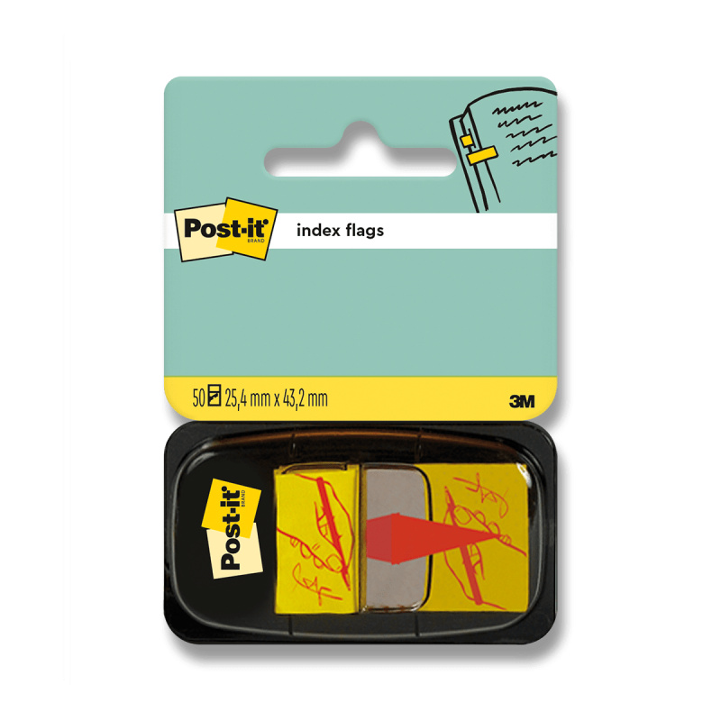 3M Post-it - záložka se symbolem "podepsat zde" - 25 x 43,2 mm,50 ks