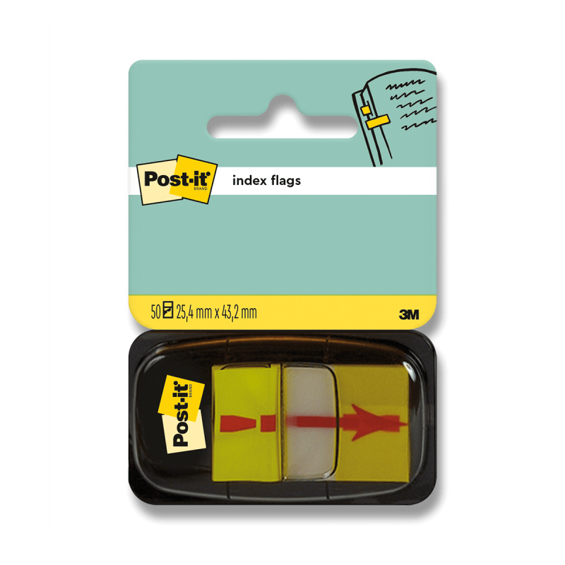3M Post-it - záložka se symbolem "vykřičník" - 25,4 x 43,2 mm, 50 ks