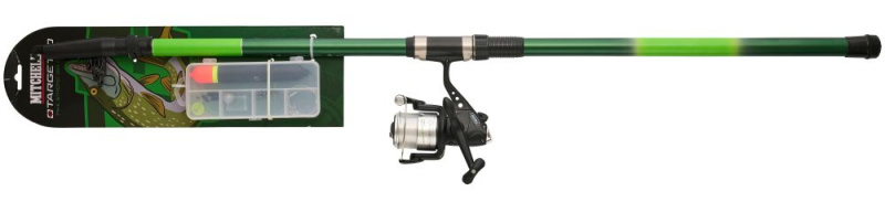 Mitchell prut target ii pike t350 combo heavy 3,5 m 30-100g s navijákem a krabička nástrah