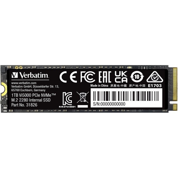 VERBATIM SSD Vi5000 Internal PCIe NVMe M.2 SSD 1TB