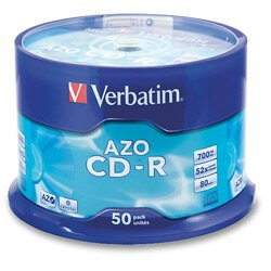 VERBATIM CD-R(50 ks)Spindle/Crystal/DLP/52x/700MB