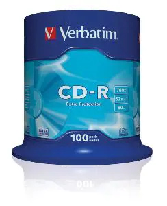 VERBATIM CD-R(100 ks)Spindle/EP/DL/52x/700MB